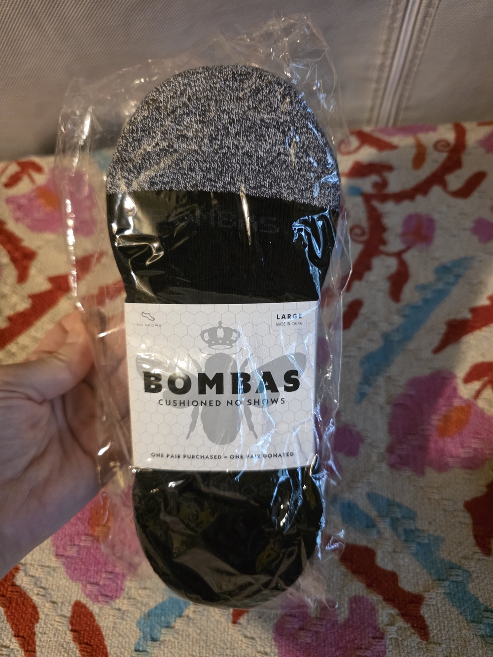 Bombas Men's No-Show Cushioned Socks 4 Pack